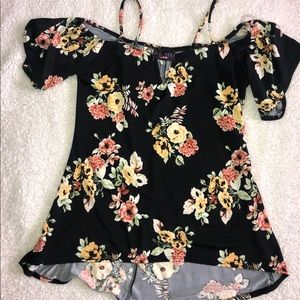 Black floral top